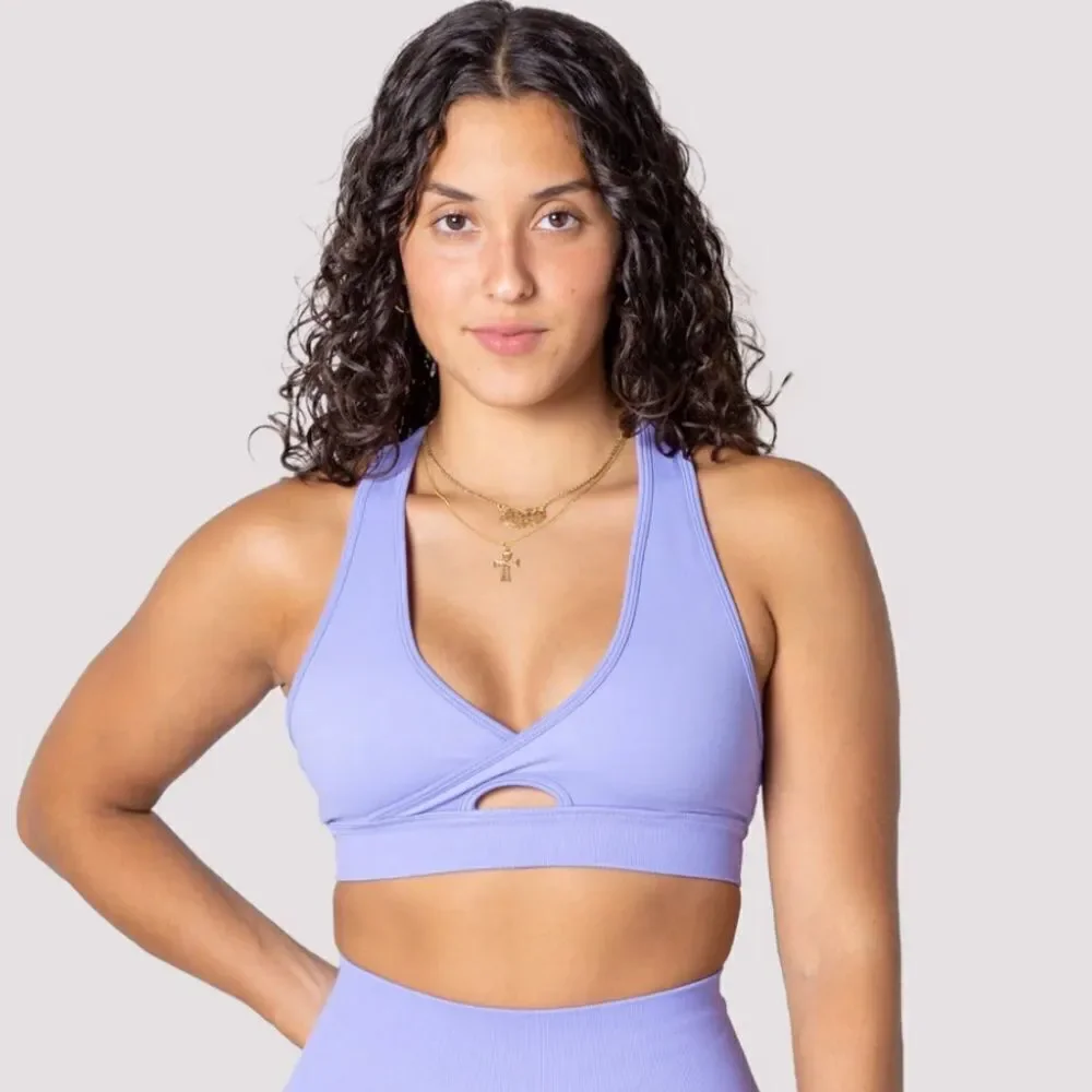 NWT Diosa Fit Radiant Sports Bra in Lavender XL